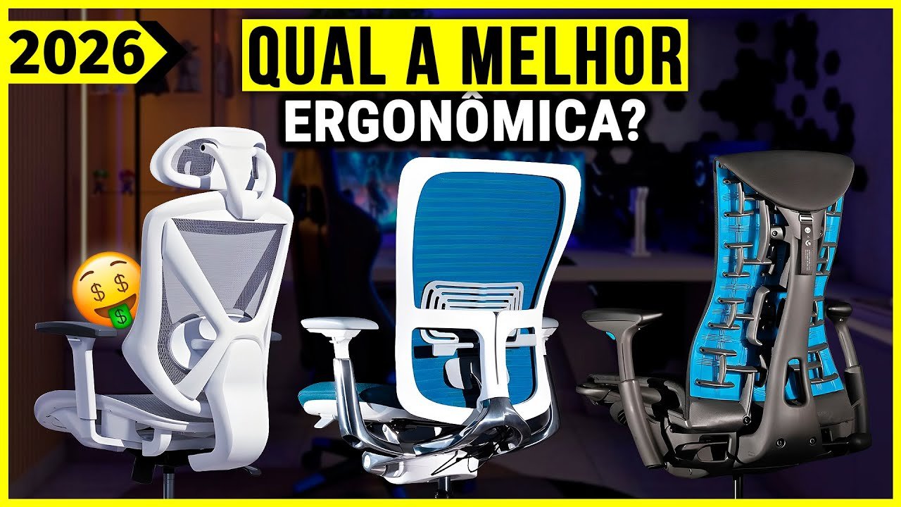 As 5 Melhores Cadeira Ergonômica / Cadeira Escritório Ergonômica Em 2026!
