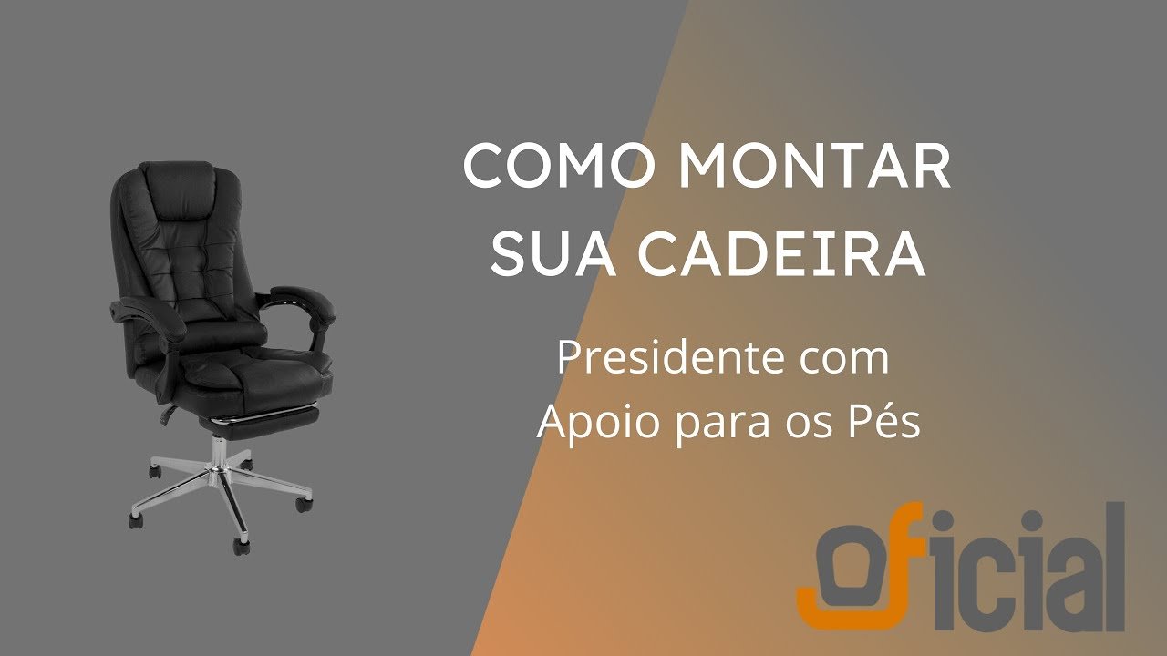 CADEIRA DE ESCRITORIO PRESIDENTE ERGONOMICA APOIO PARA PÉS

