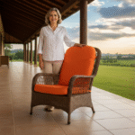 Cadeira De Balanço Para Varanda Adulta Ergonômica.