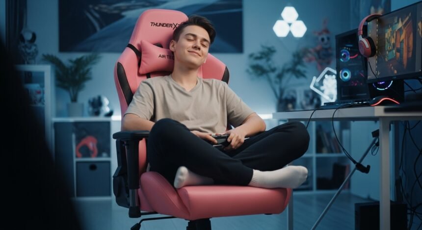 Por que a Cadeira Gamer Rosa EC3 Air Tech é a Melhor Cadeira Para Games de Custo-Benefício em toda a linha de Cadeiras ThunderX3