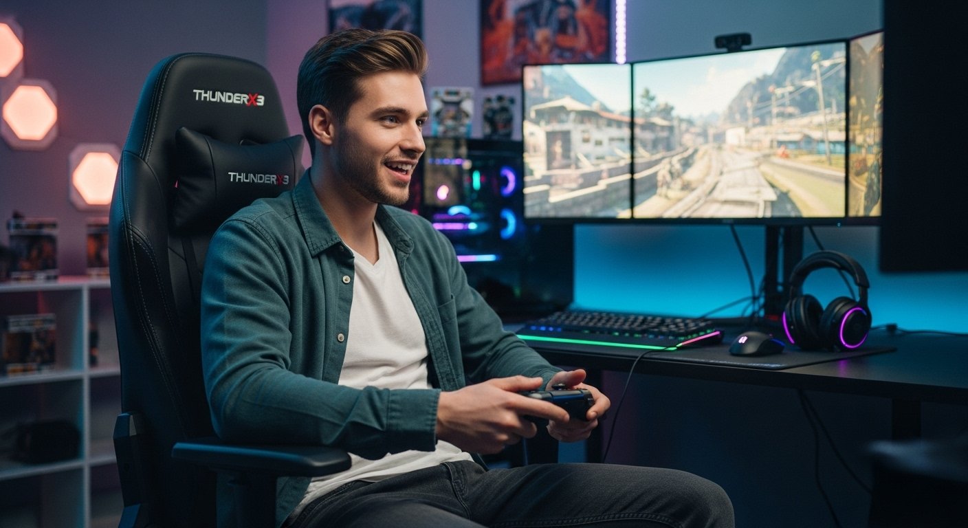 Por que a Cadeira Gamer ThunderX3 TGC12 é a Melhor Escolha entre todas as Cadeiras ThunderX3