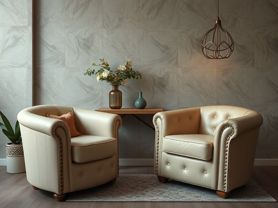 Poltronas Shine Suede Bege: Análise do Acabamento e Qualidade da Costura Poltronas Shine Suede Bege: Análise do Acabamento e Qualidade da Costura