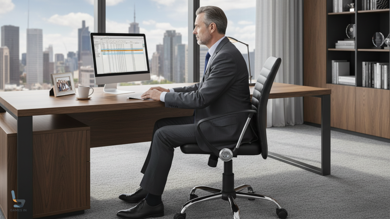 Cadeira Diretor Executiva Giratória Oslo Preta