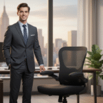 Cadeira Escritorio Ergonomica e Confortável DT3 Vita com revestimento Mesh