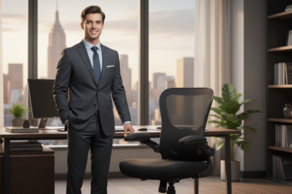 Cadeira Escritorio Ergonomica e Confortável DT3 Vita com revestimento Mesh