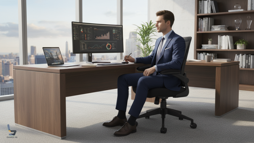 Cadeira Escritorio Ergonomica e Confortável DT3 Vita com revestimento Mesh