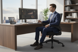 Cadeira Escritorio Ergonomica e Confortável DT3 Vita com revestimento Mesh