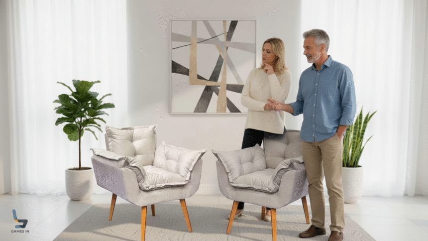 Kit 2 Poltronas Decorativas Para Sala Alice Bege: Elegância e Versatilidade em Dobro