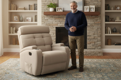 Luxo e Movimento: Poltrona do Papai Giratória e Balanço Linho Bege