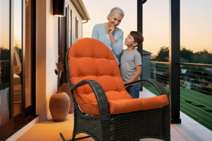 Relaxamento Perfeito: Cadeira De Balanço Para Varanda Junco Impermeável