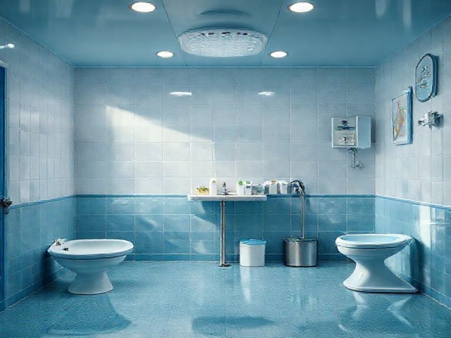 Cadeira de Banho D65 Azul: O Design Que Se Integra à Estética de Hospitais e Clínicas.