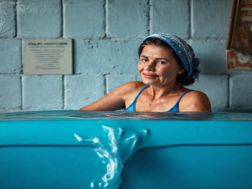 Cadeira de Banho D65 Azul: O Toque de Cor para um Ambiente Geriátrico Mais Alegre.