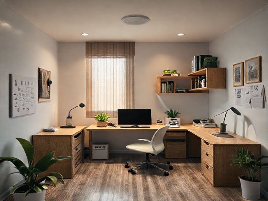 Cadeira de Escritório Compacta: Detalhes do Design Giratório 360 Graus e sua Funcionalidade.