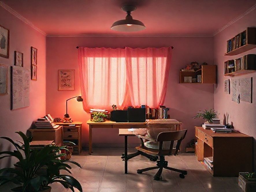Cadeira de Escritório Rosa: Como a Cor Ajuda a Iluminar e Animar o Canto de Estudo.