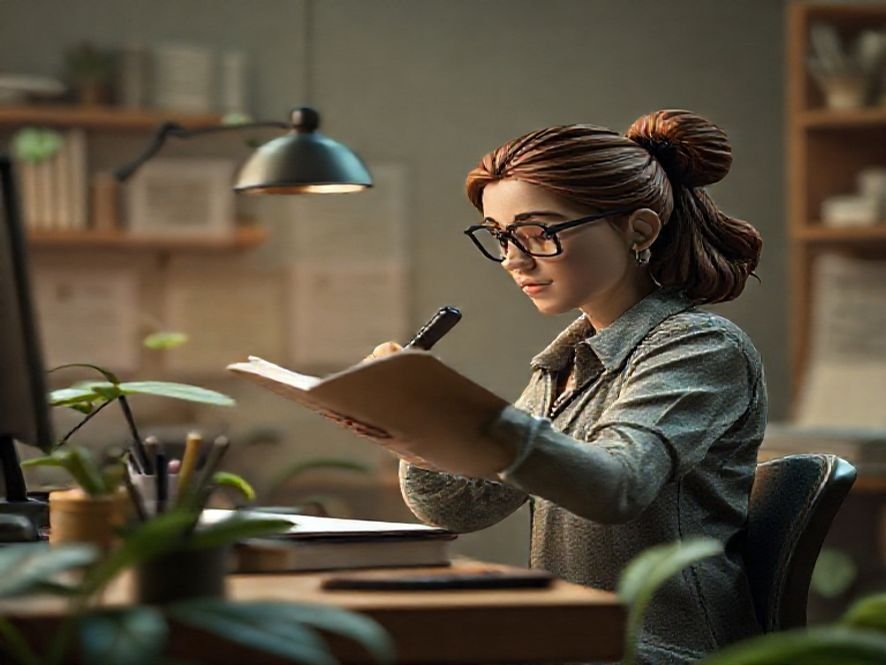 Cadeira Escritorio LarkLeaves: Ergonomia 3D/2D, Malha, Braços Rebatíveis e Cabide Executivo.