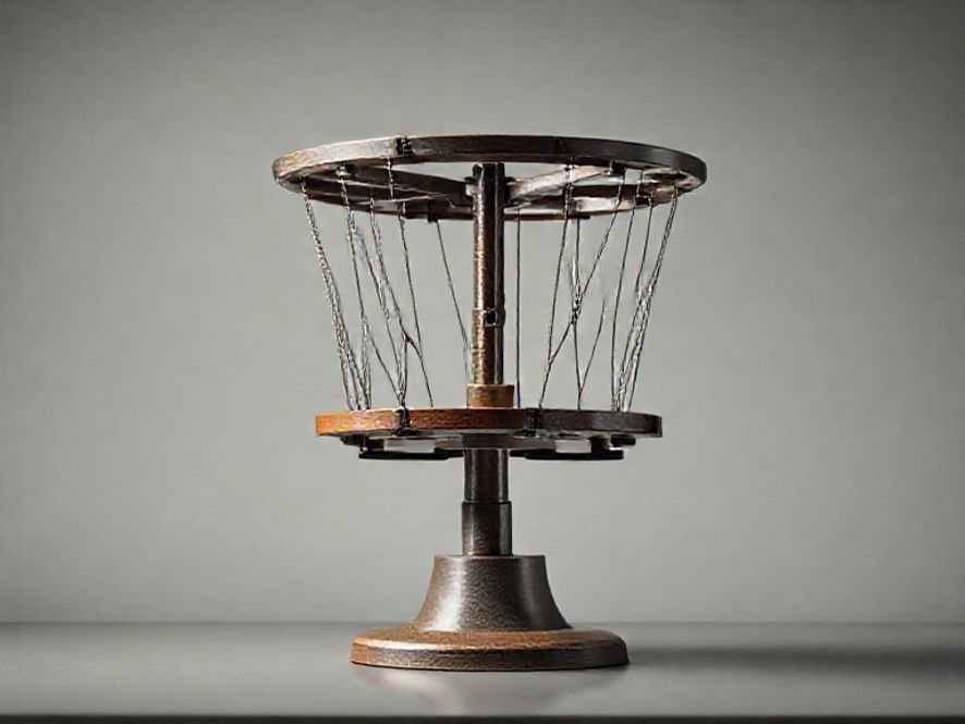 Cadeira Giratória Ajustável: A Base Durável e a Estabilidade (Antibalanco).