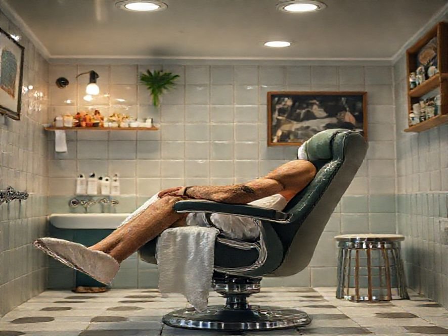 Cadeira Reclinável Barbearia: O Melhor Ângulo de 170 Graus para Barba e Relaxamento.