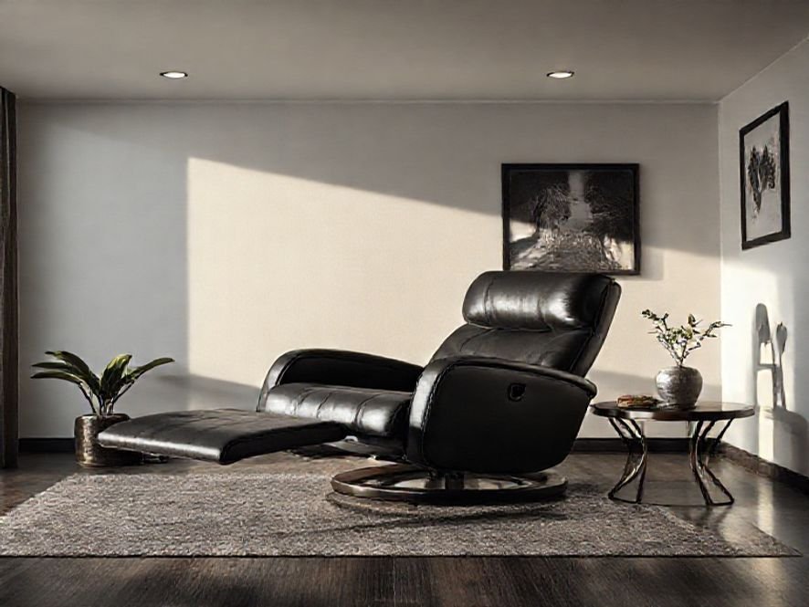 Cadeira Reclinável Preta: O Que o Acabamento Cromado Adiciona em Elegância e Brilho.