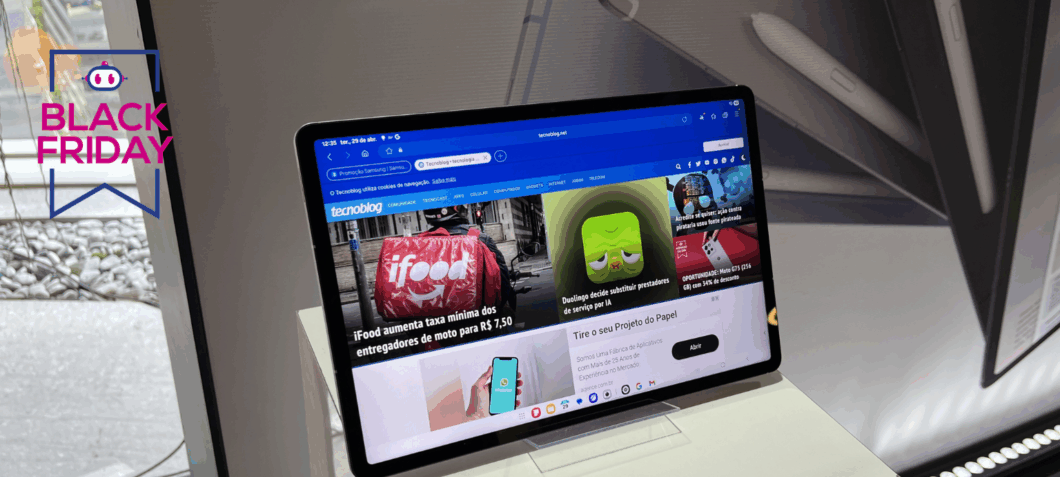 Galaxy Tab S10 FE fica 46% mais barato no AliExpress com cupom de Black November - Imagem do artigo