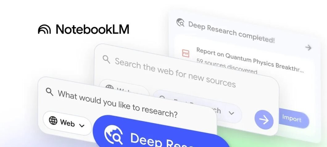 Google amplia NotebookLM com Deep Research e integração a Sheets, DOCX e PDF - Imagem do artigo
