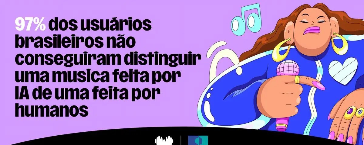 Quase todos os ouvintes falham ao distinguir músicas feitas por IA, aponta levantamento da Deezer - Imagem do artigo original