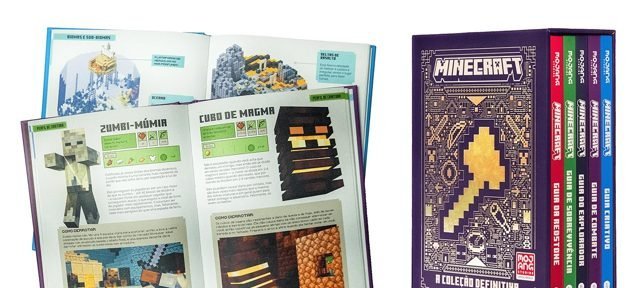Guias do Minecraft: box com 5 livros tem 44% off - Imagem do artigo original