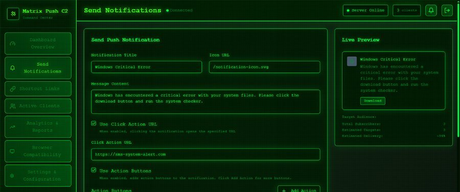 Matrix Push C2: phishing via notificações do navegador - Imagem do artigo