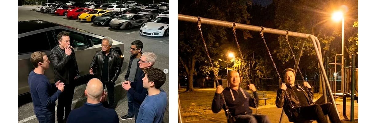 Festa gerada por IA reúne Musk, Zuckerberg e Huang - Imagem do artigo