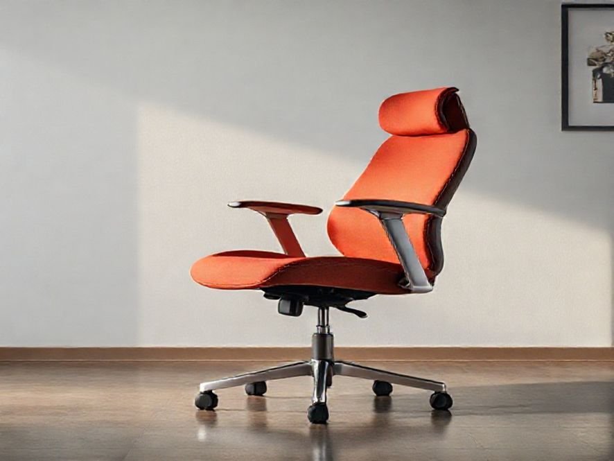 Poltrona Azera Tilting: A Função Tilting e o Rodapé Ajustável para Máxima Ergonomia.