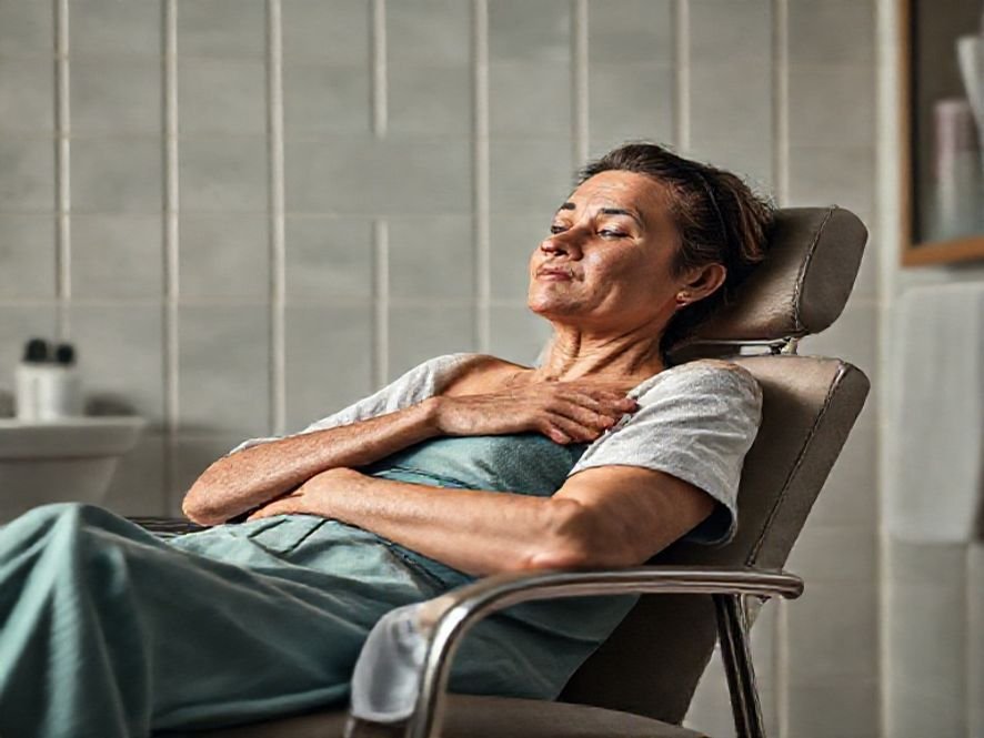 Reclinação 170 Graus: A Posição Perfeita para a Remoção de Maquiagem e Limpeza de Pele.