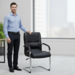 Estabilidade Executiva: Cadeira De Escritório Confortável Fixa 130kg