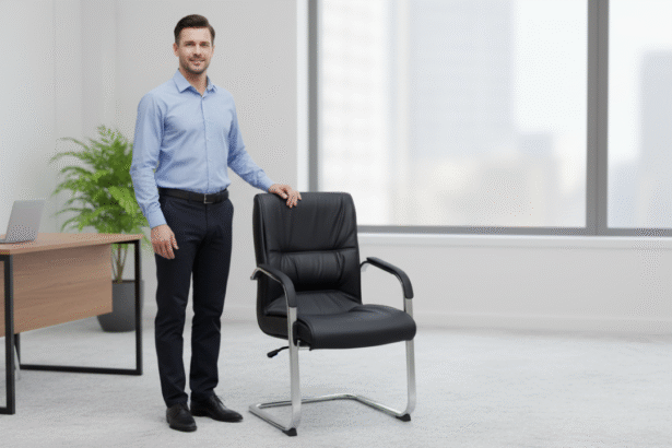 Estabilidade Executiva: Cadeira De Escritório Confortável Fixa 130kg