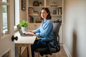 Cadeira de Escritório Ergonômica para Ambientes Pequenos