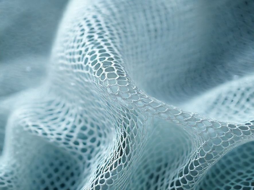 Material da Cadeira Stoel Liv: Detalhes do Tecido Mesh (Respirável, Filtrante e Resistente)