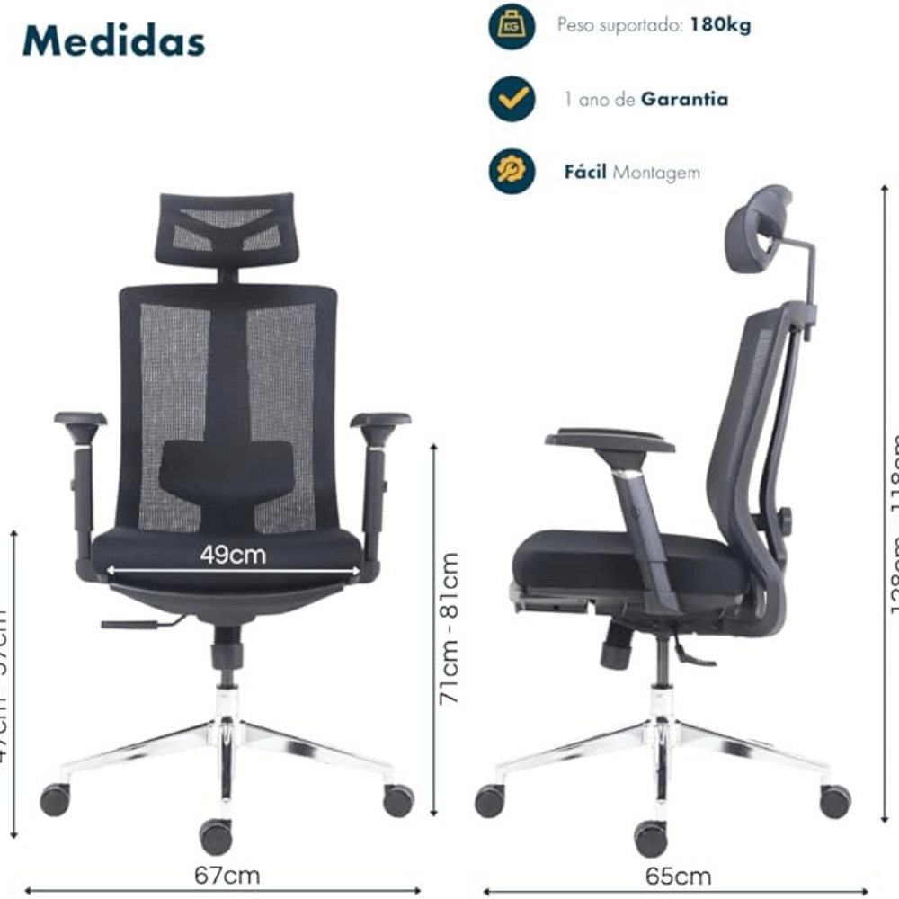 Cadeira Presidente Premium Zen