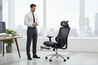 Cadeira Hivento com Apoio para Pés Vale a Pena? A Revolucionária Ergonomia 3D Completa Para Sua Coluna