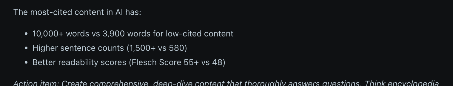 AI Overviews: tamanho ideal do conteúdo segundo estudo - Imagem do artigo original