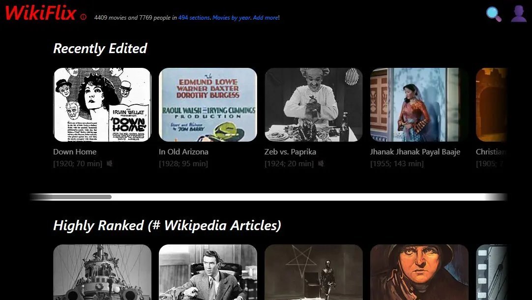 Filmes de domínio público: WikiFlix facilita streaming - Imagem do artigo original